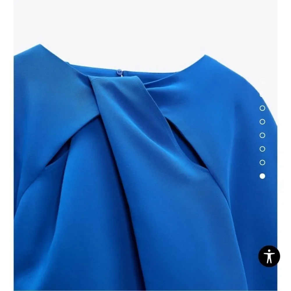 Zara blue knot top NWT - Picture 2 of 7